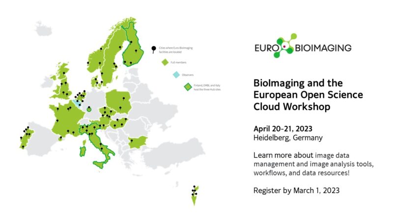 The Euro-BioImaging family partners are displayed on a map of Europe.